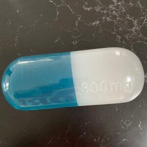 Jonathan Adler Lucite Pill Medium- Blue and White 300mg